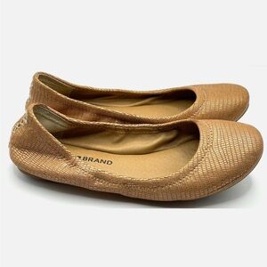 Lucky Brand Emmie Ballet Flats Copper Rose Gold Textured